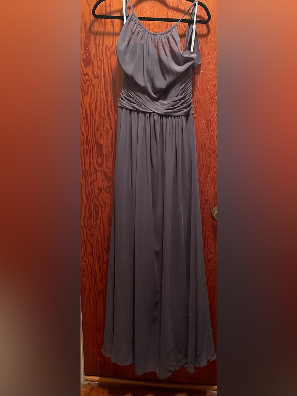 Jasmine Charcoal Maxi Gown with Pleated Waist